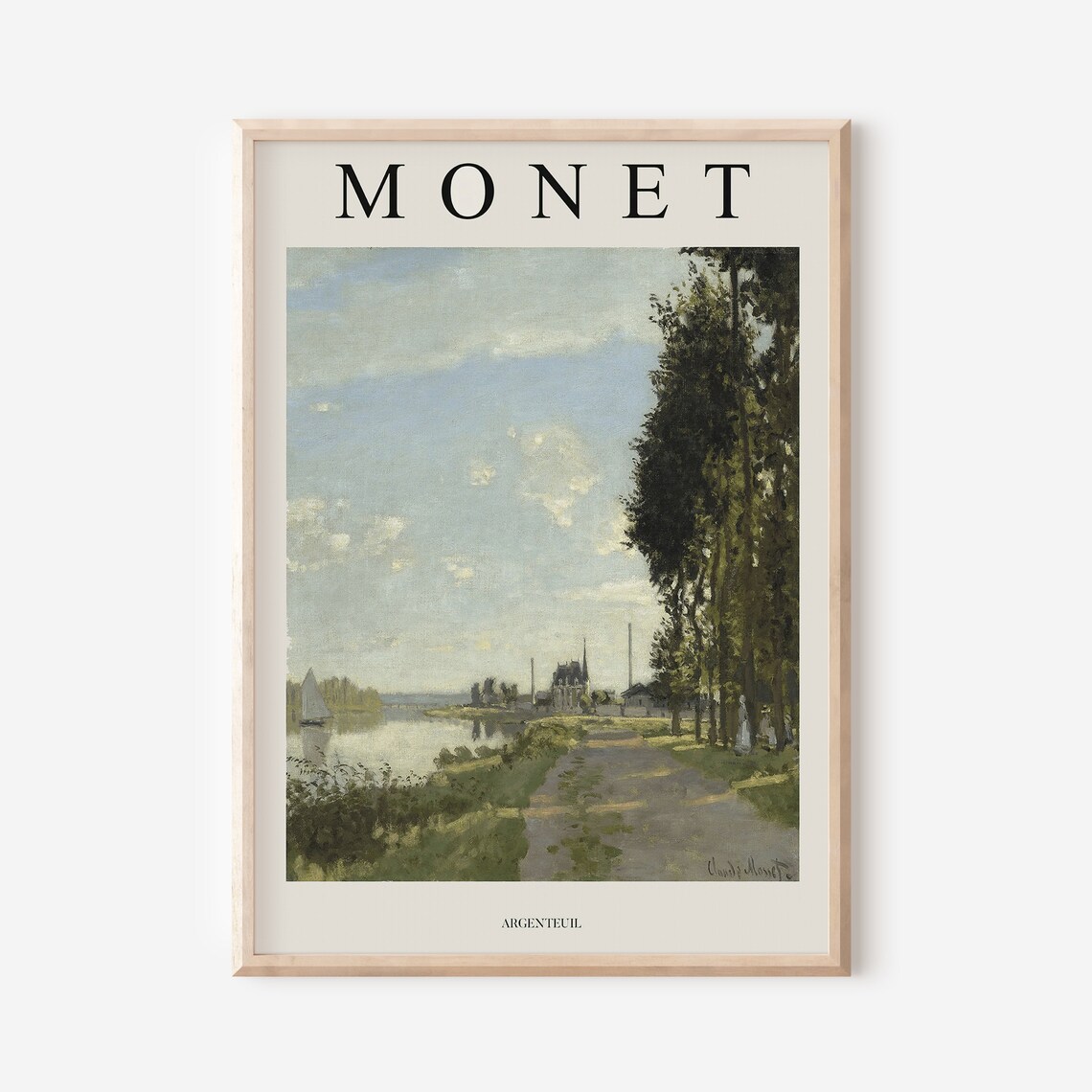 Claude Monet Argenteuil Riverside Exhibition Gallery Art Poster - Image 2