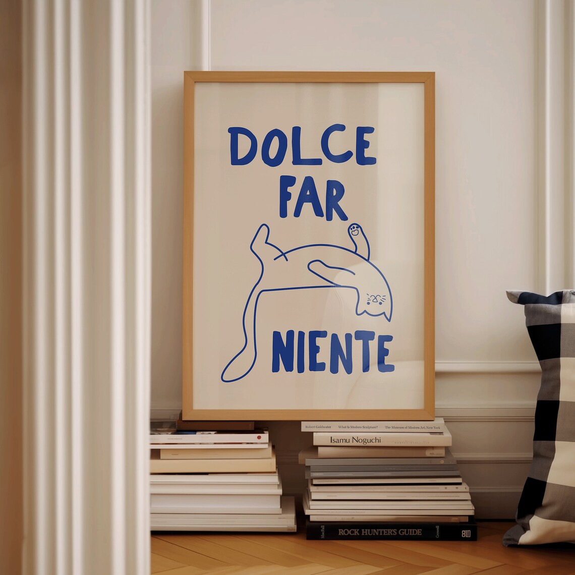 Dolce Far Niente Cat Lover Art Print, Neutral Decor - Image 2