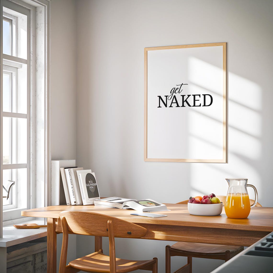 Get Naked Bathroom Decor Art Print - Image 4