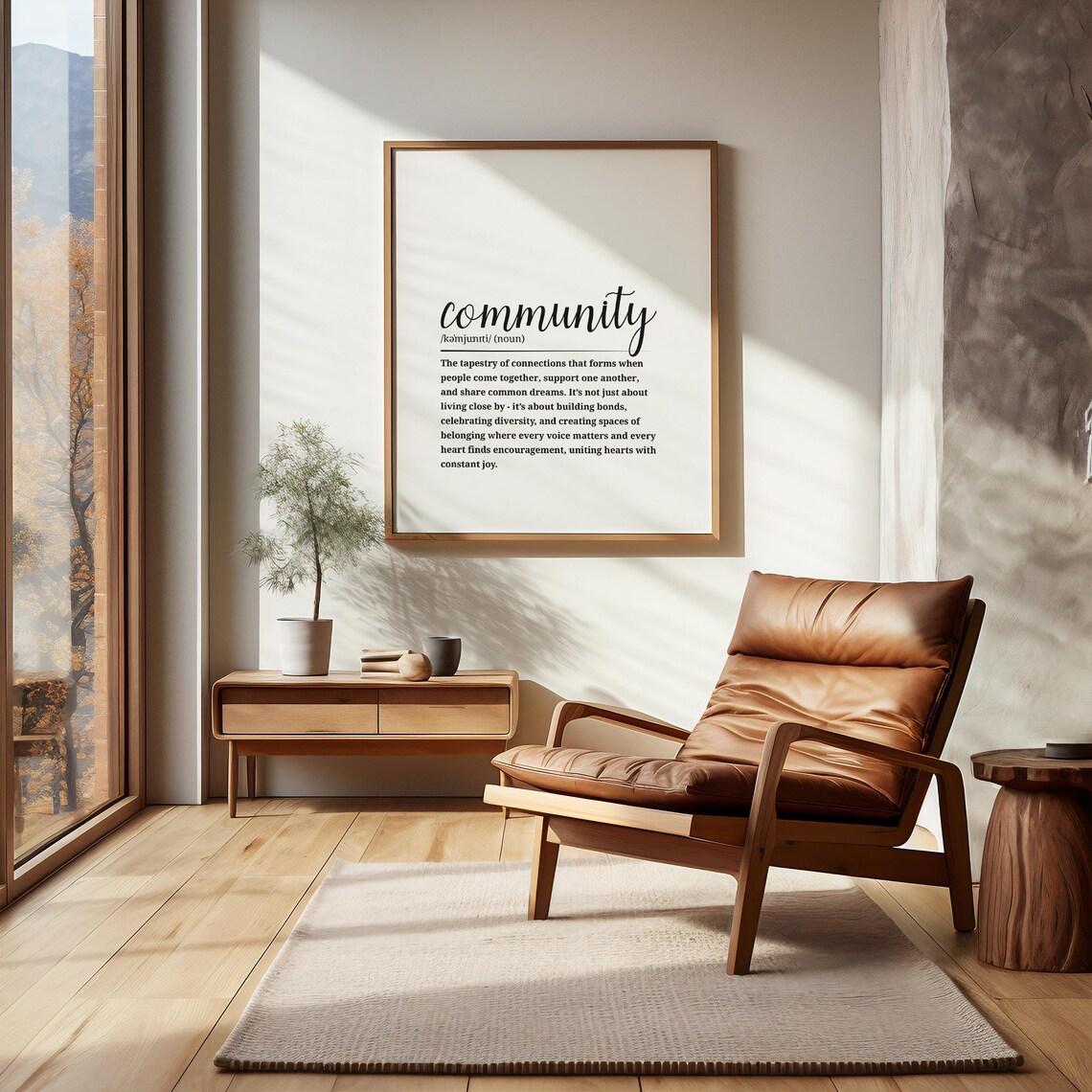 Community Definition Togetherness Quote Art Print - Image 2