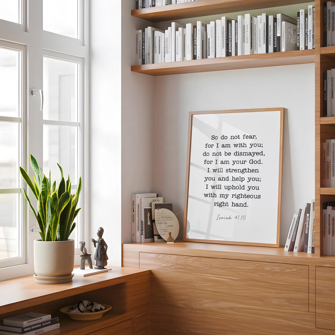 Isaiah 41:10 Do Not Fear I Am With You Scripture Verse Poster - Image 4