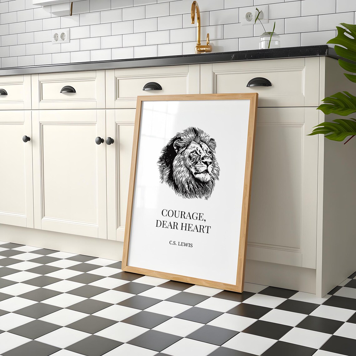 Courage Dear Heart, C.S. Lewis Quote Art Print - Image 5