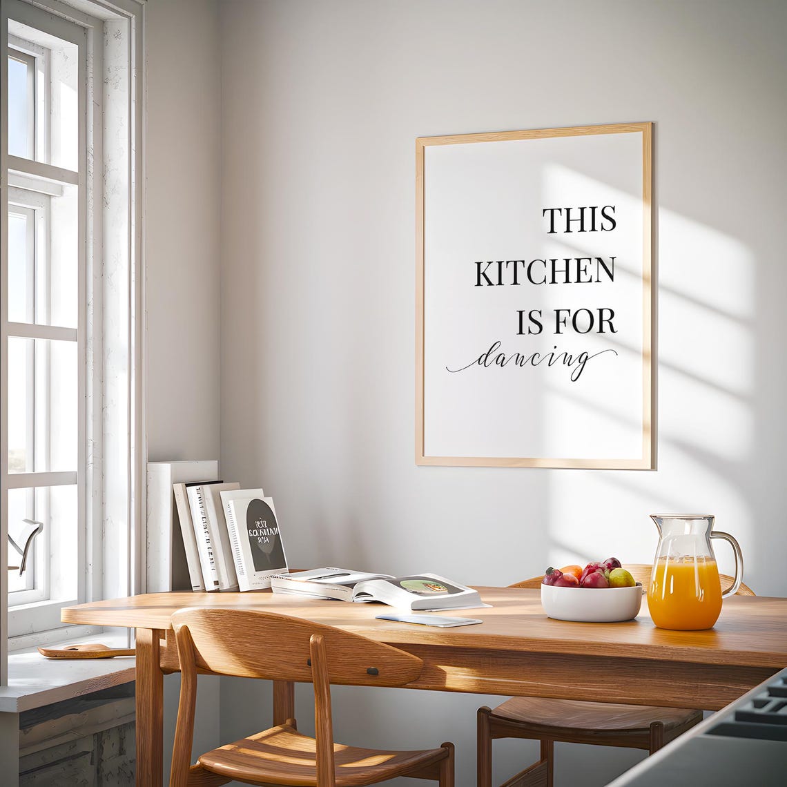 This Kitchen Is For Dancing Minimalist Typography Kitchen Decor Poster - Image 3