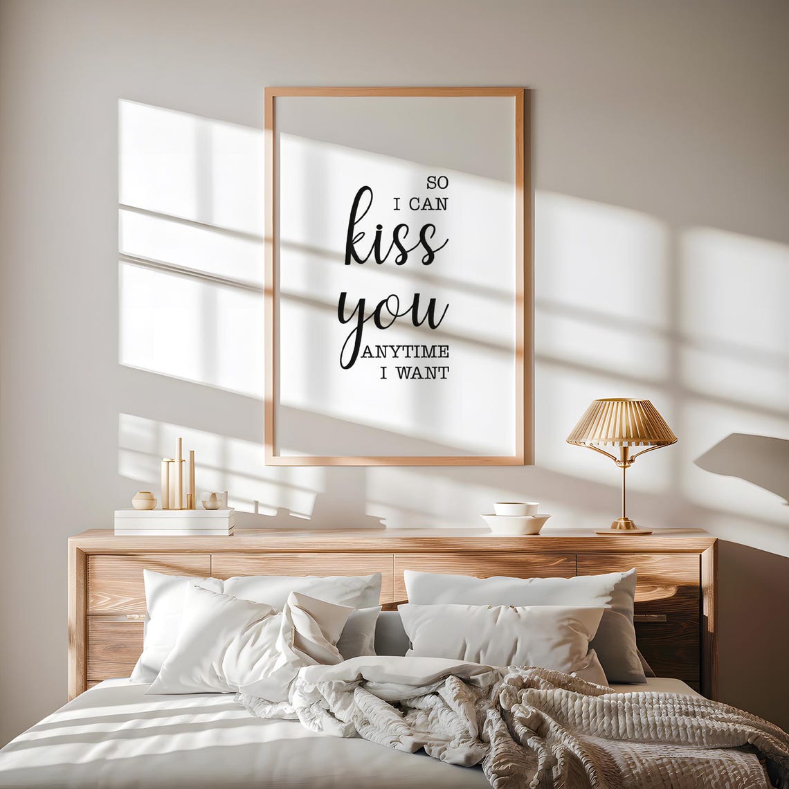 So I Can Kiss You Anytime I Want Romantic Love Script Poster - Image 2