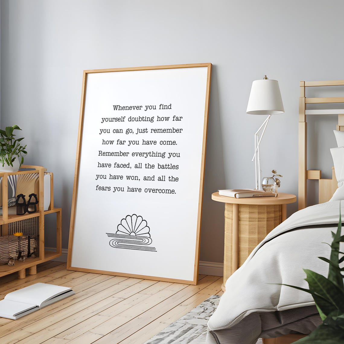 Remember How Far You Have Come Encouraging Sunrise Quote Wall Poster - Image 5