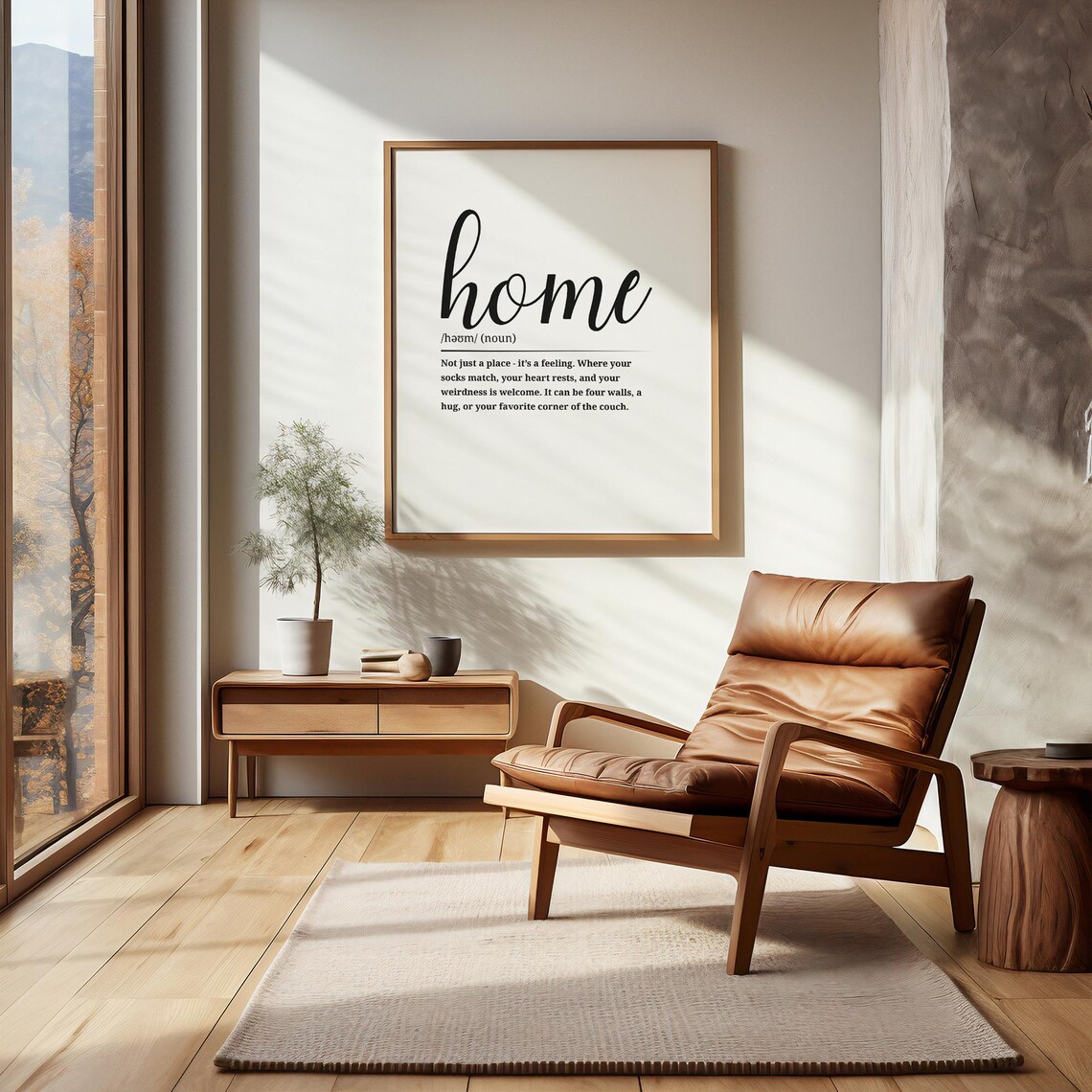 Home Dictionary Definition Warm Heartfelt Family Quote Wall Art - Image 2