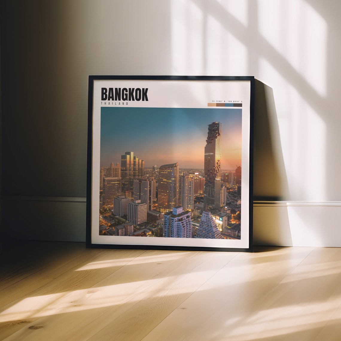 Bangkok Thailand Modern Skyscraper Skyline Sunset City View Poster - Image 3