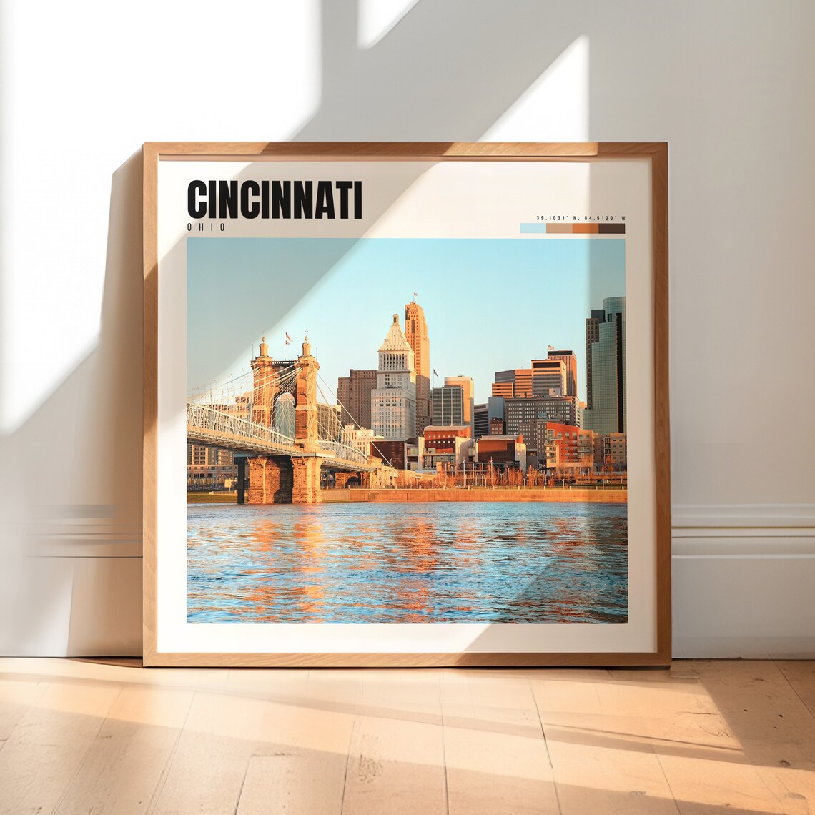 Cincinnati Ohio Poster, City Photography Art Print