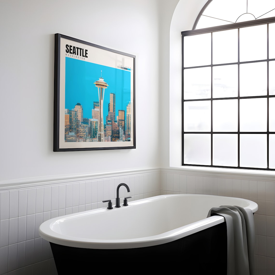 Seattle Washington Space Needle Travel Poster Print - Image 2
