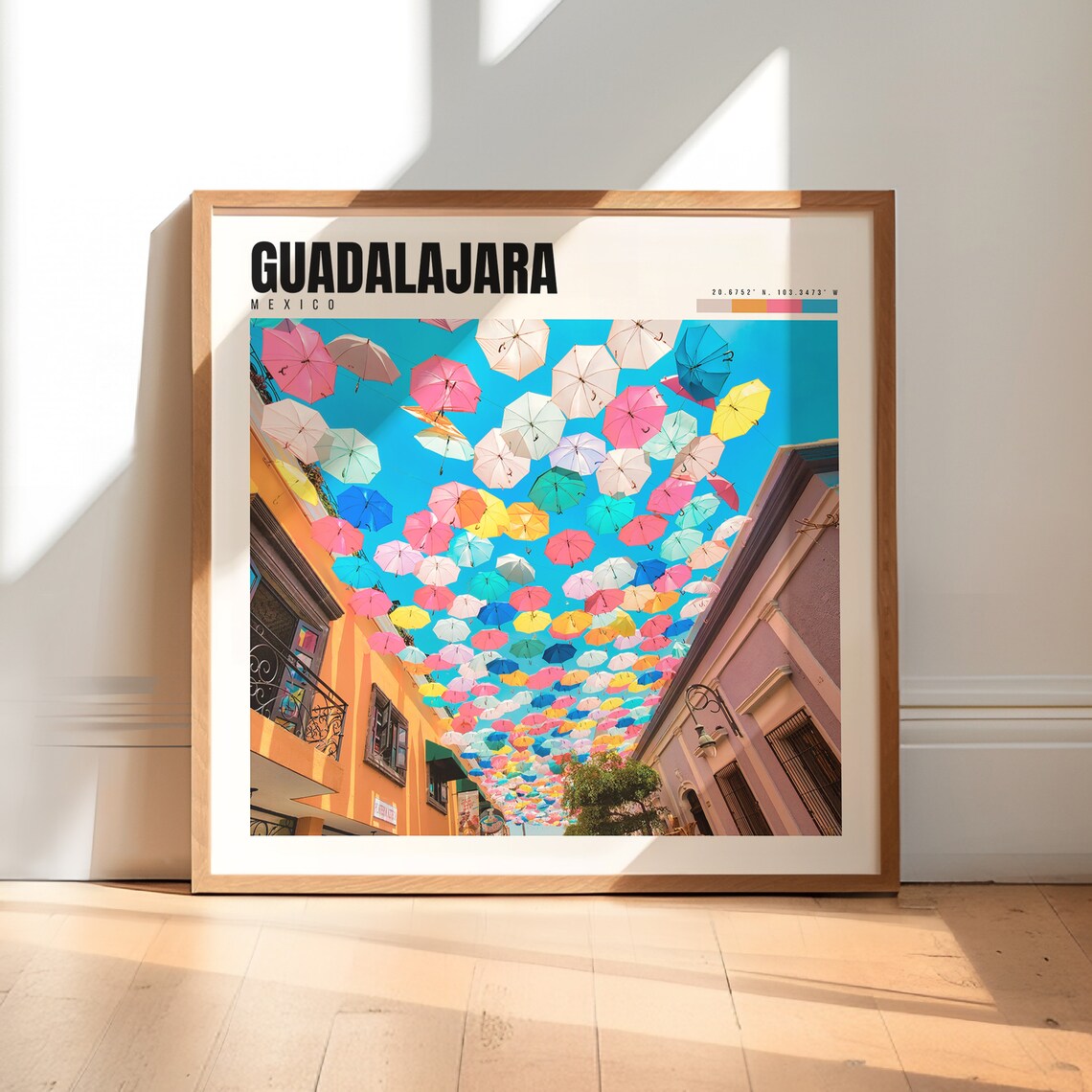 Guadalajara Mexico Travel Poster, Wall Art Print