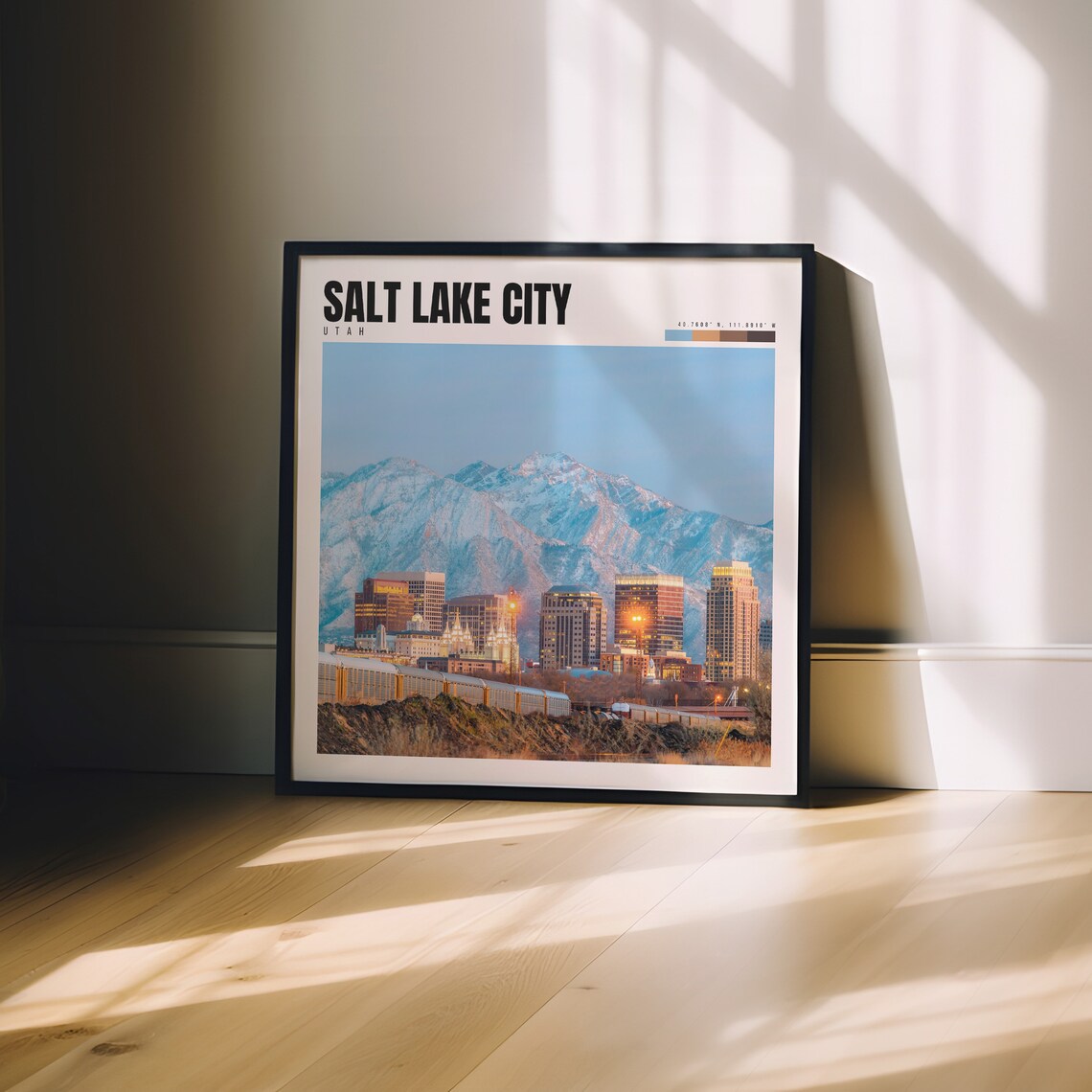 Salt Lake City Travel Poster, Utah City Art Print - Image 3