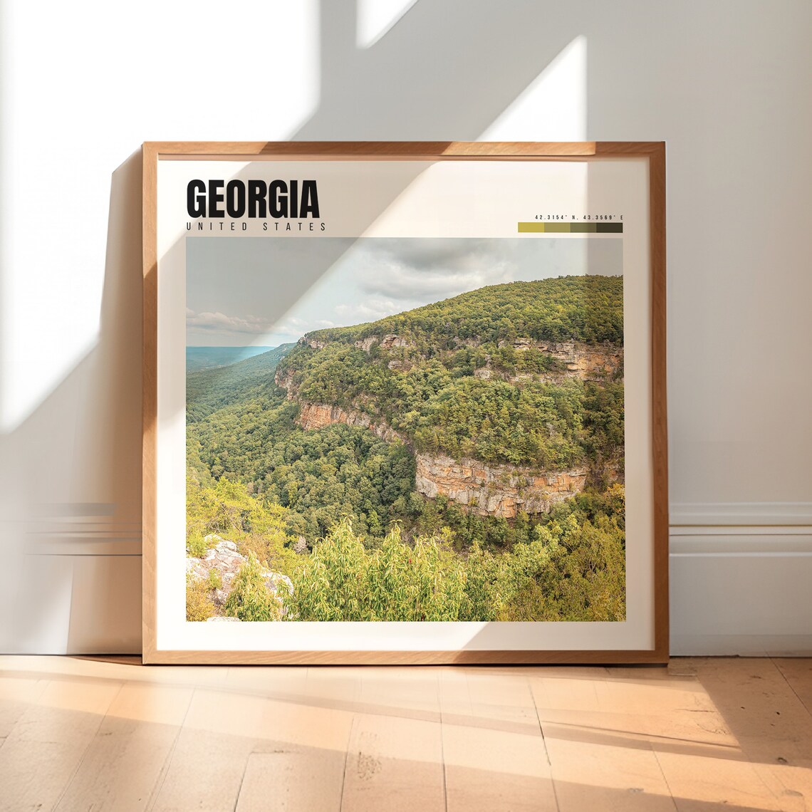 Georgia USA Photography Travel Poster, Wall Art Print