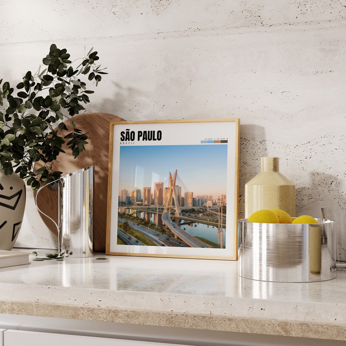 Sao Paulo, Brazil Travel Poster Art Print - Image 4