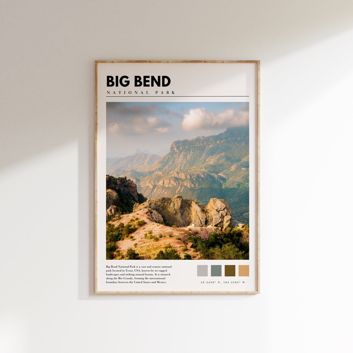 Big Bend National Park Texas Travel Poster