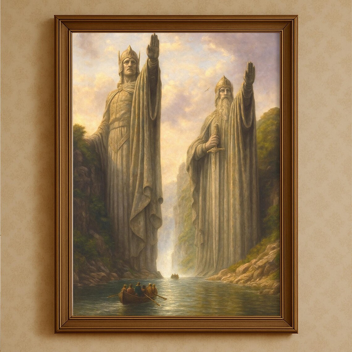 Argonath Kings of Gondor Vintage Art Print