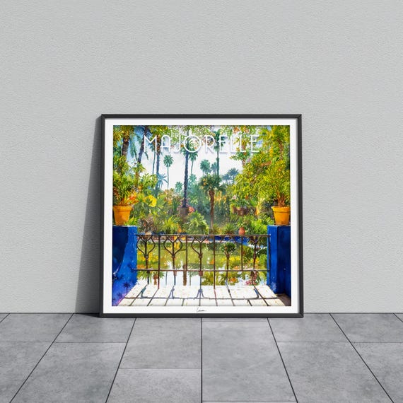 Majorelle Balcony Poster I Pastel Morocco Marrakech