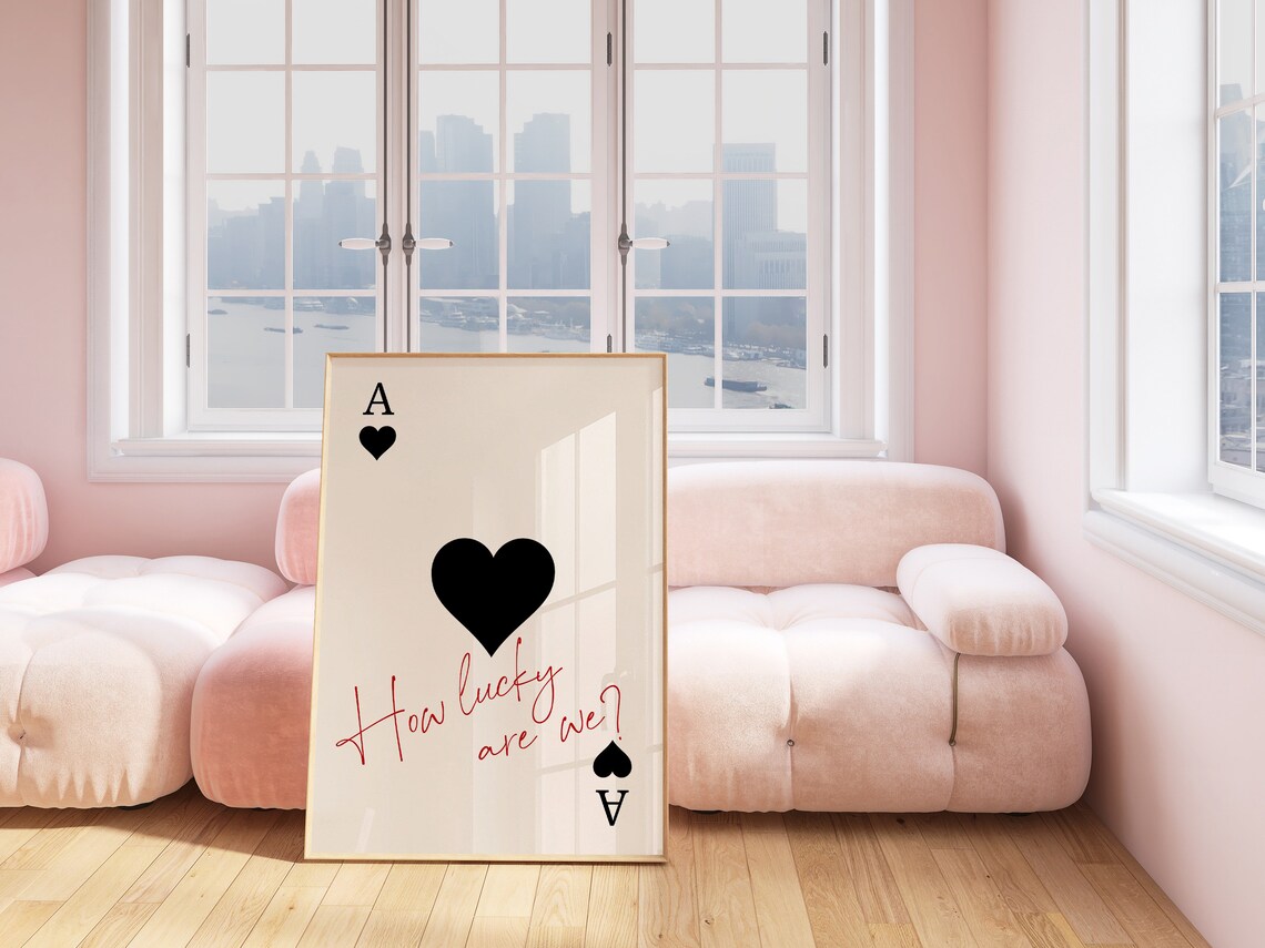 Ace Of Hearts Lucky You Aesthetic Poster Print