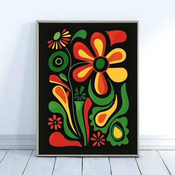 Matisse Art Print Maximalist Dcor For Living Room Above Couch Bold Colorful Wall Art Floral Market Design Artful Home Decoration