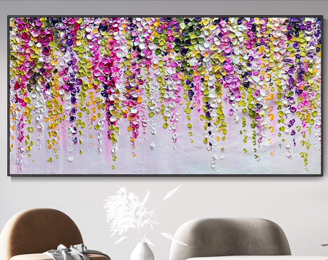 Abstract Floral Texture Oil Painting Art Print