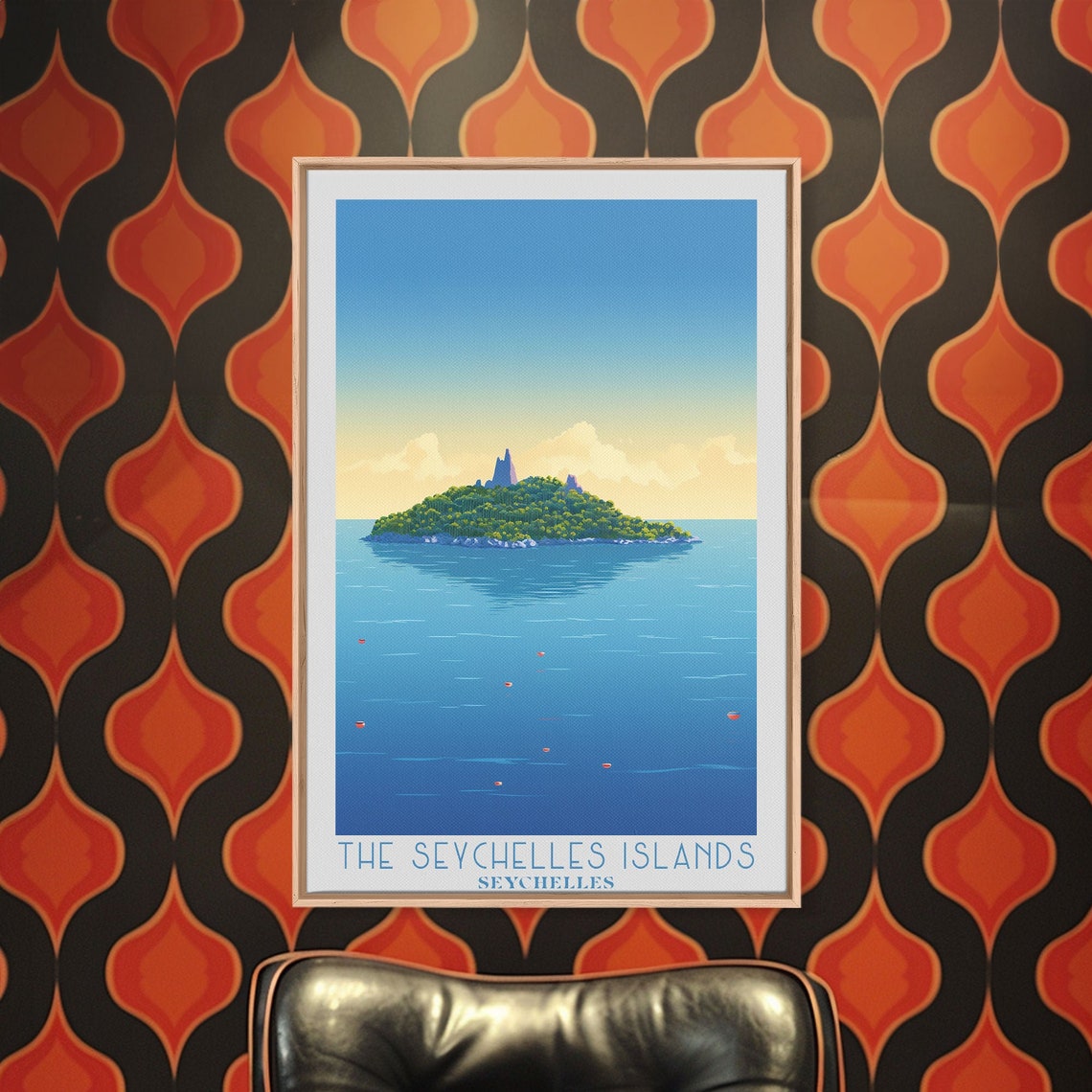 The Seychelles Islands Tropical Island Sunset Ocean View Poster - Image 3