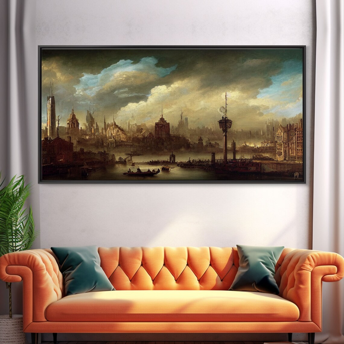 Victorian Steampunk Cityscape Concept Art Print - Image 5