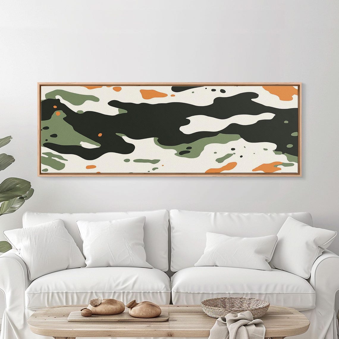 Modern Camo Pattern Abstract Sage Green Bold Graphic Art Poster - Image 6
