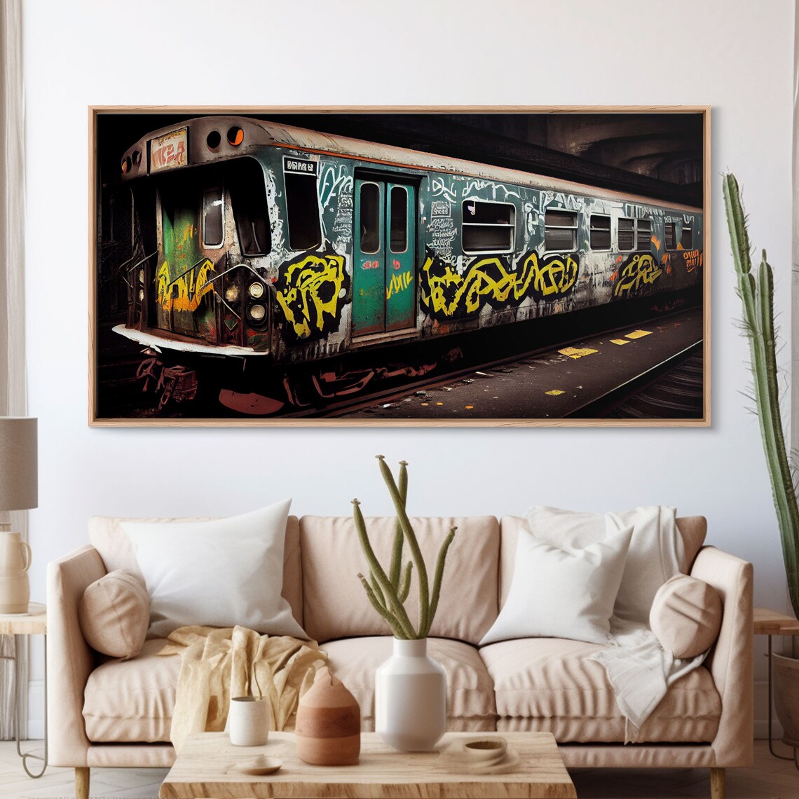 Graffiti Subway Car Underground Tunnel Urban Street Art Photo Poster - Image 3