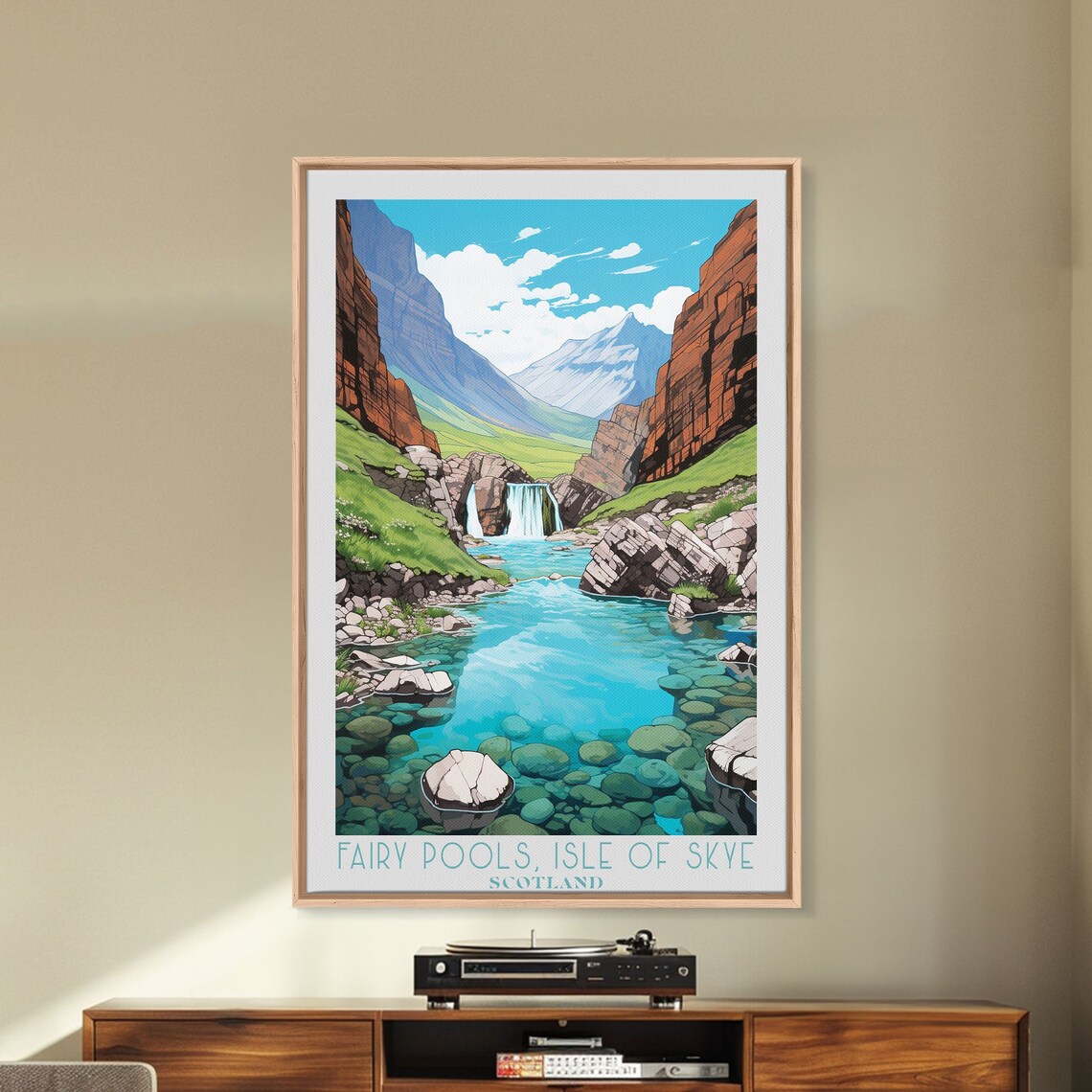 Fairy Pools Isle of Skye Scotland Turquoise Pool Waterfall Cliffs Travel Poster - Image 6