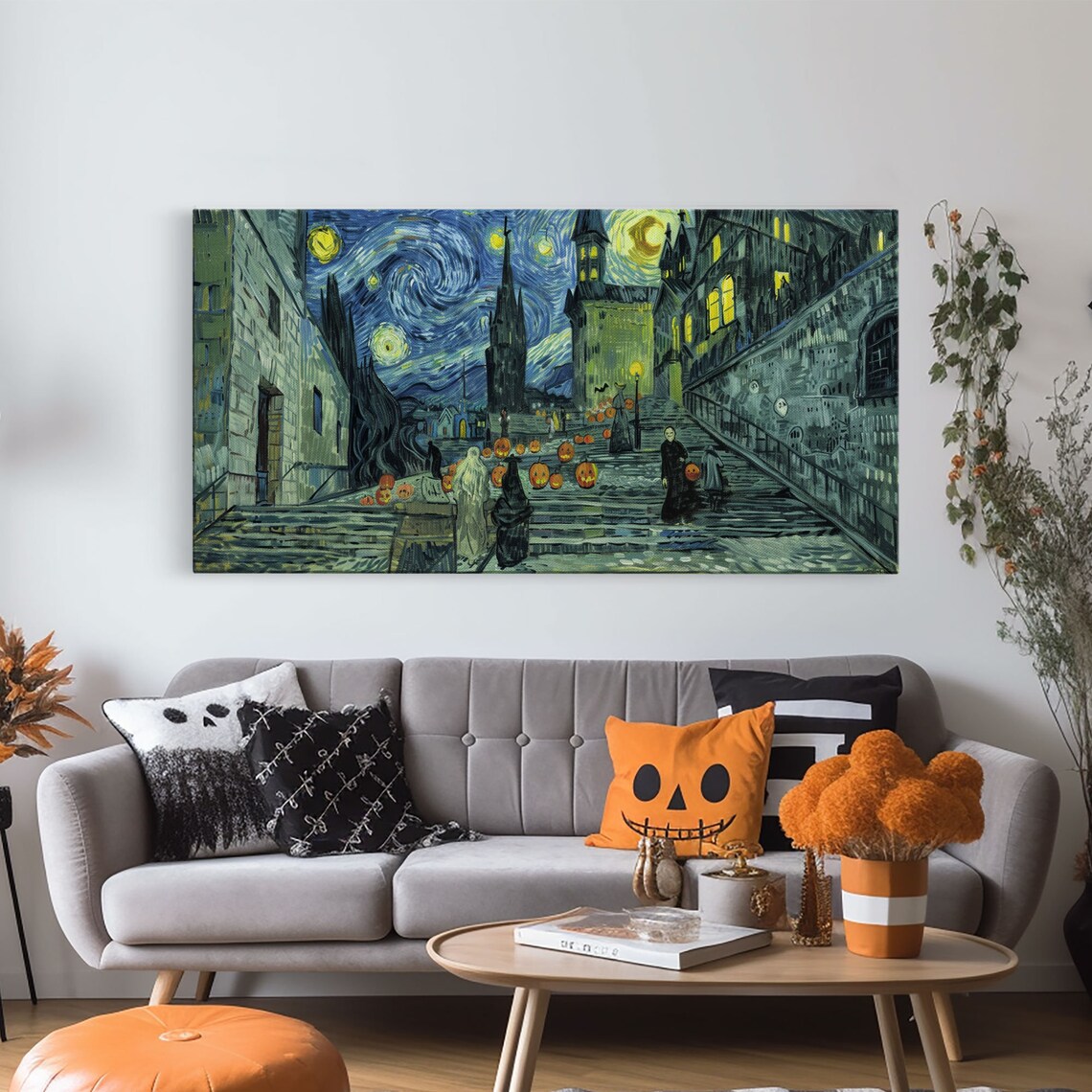 Spooky Gothic Haunted Staircase Art Print - Image 6
