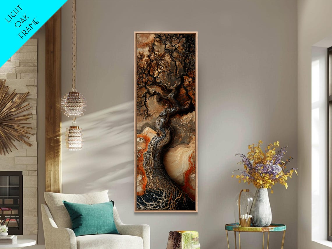 Gnarled Ancient Tree Textured Bark Autumn Rust Rustic Wall Poster - Image 4