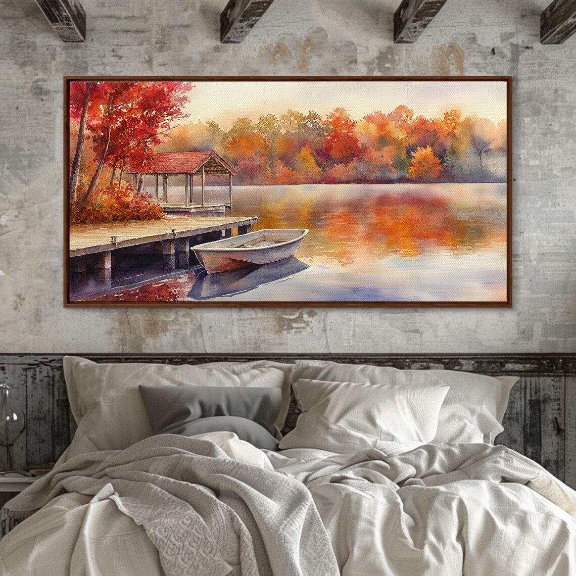 Autumn's Reflections Watercolor Christmas Art Print - Image 4