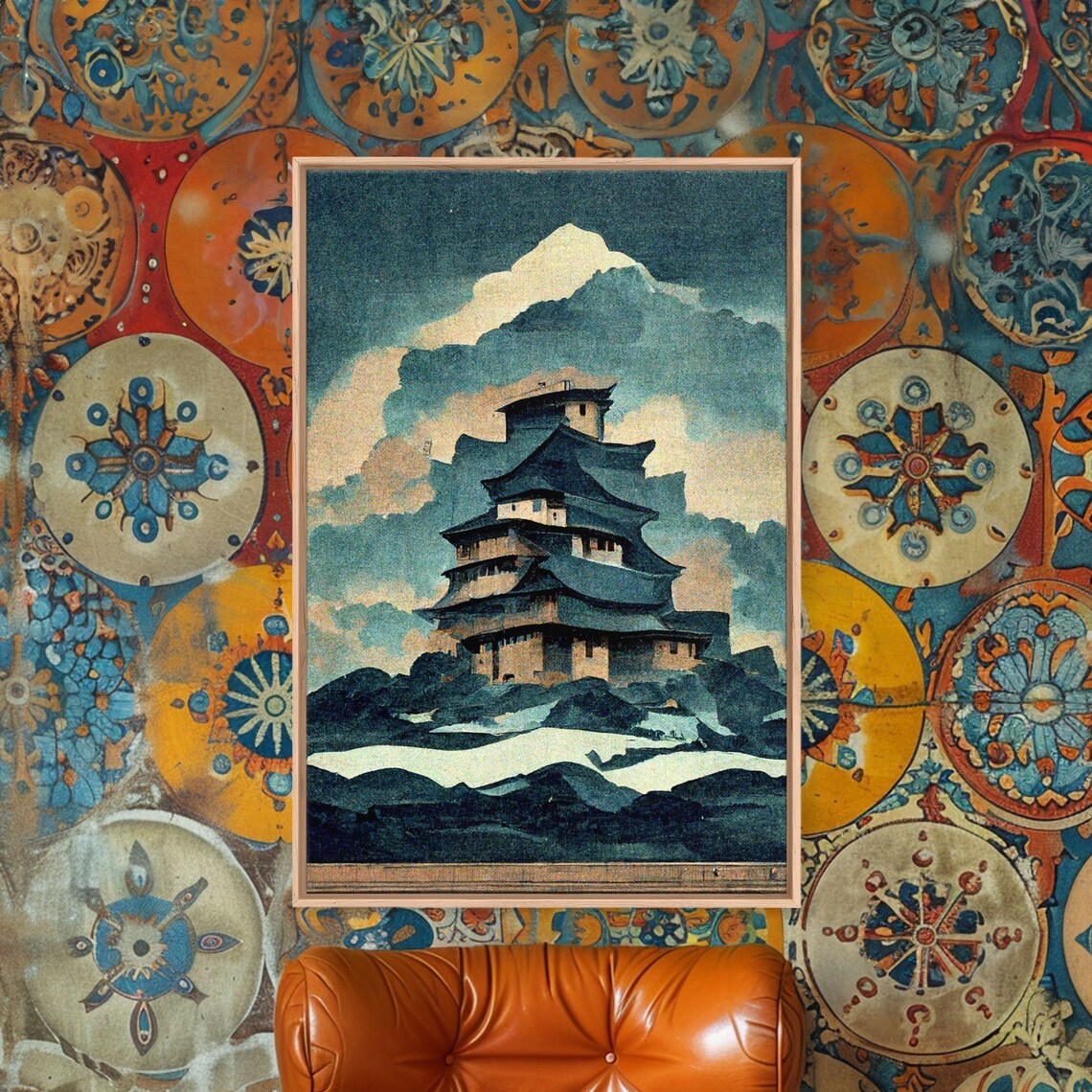 Shiro Japanese Castle Vintage Travel Poster Print - Image 4