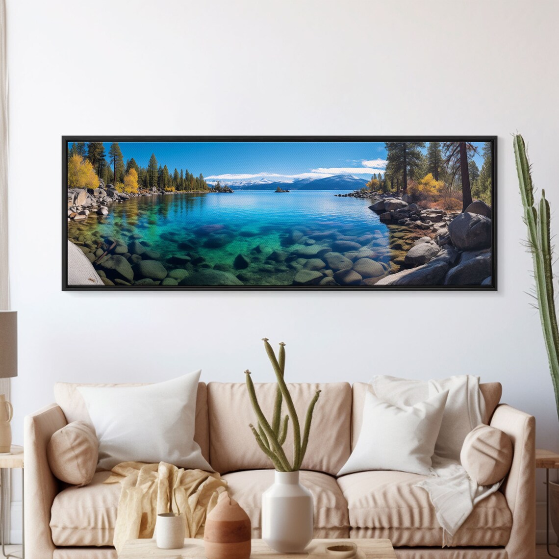 Lake Tahoe California Panoramic Landscape Art Print