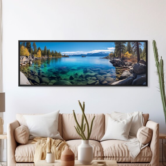 Lake Tahoe California Panoramic Landscape Art Print