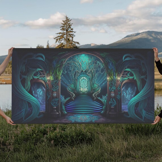 Fantasy Wall Art Print Magical Forest Fantasy Landscape Art Ready To Hang Wall Art
