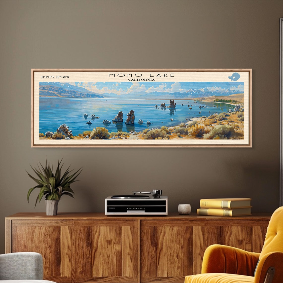 Mono Lake California Tufa Towers Blue Water Sierra Peaks Poster Art - Image 5