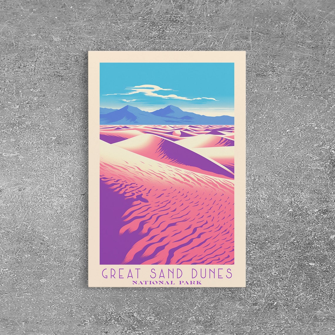 Great Sand Dunes National Park Pink Dune Fields Colorado Travel Poster - Image 6
