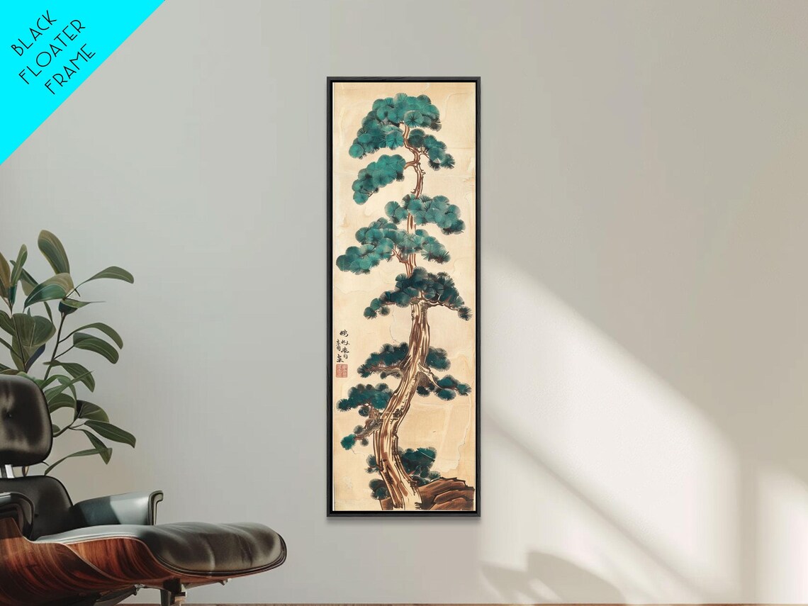 Bonsai Trees Ukiyo-E Woodblock Art Print, Classic - Image 5