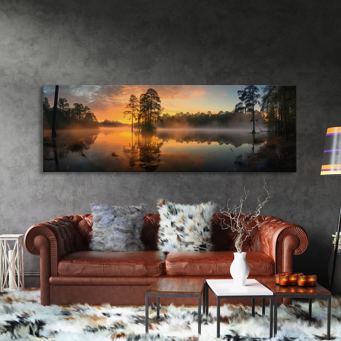 Congaree National Park Misty Swamp Sunrise Reflection Photo Print - Image 3