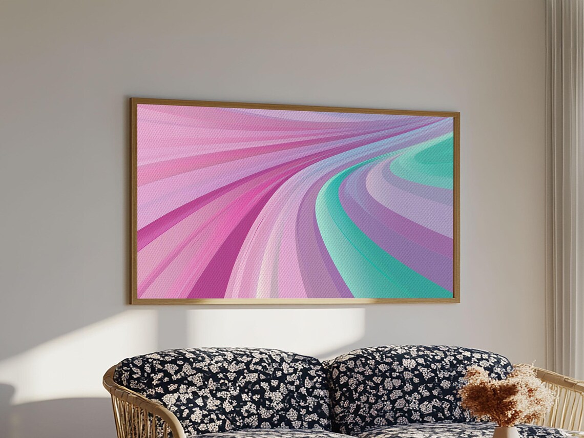 Mid Century Modern Pastel Colors Wall Art Print