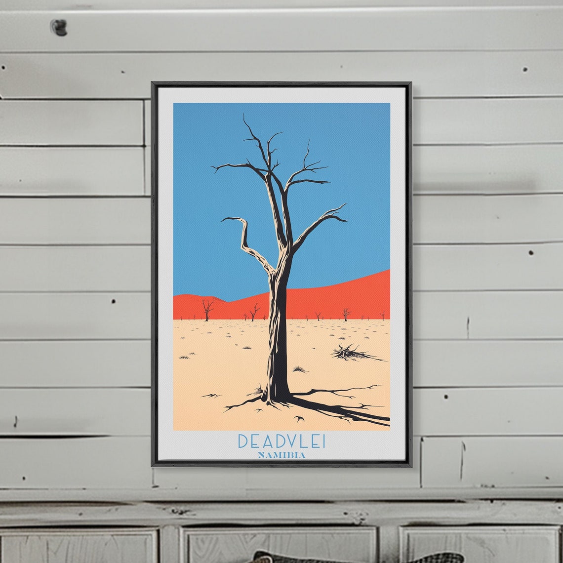 Deadvlei Namibia Dead Camelthorn Tree Red Dunes Clay Pan Travel Poster - Image 6