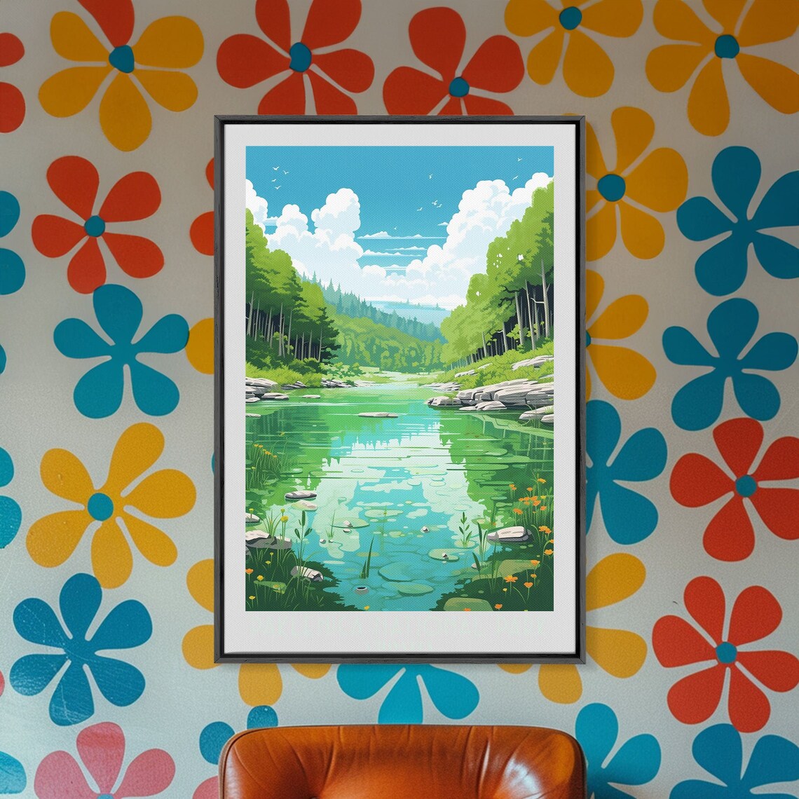 Paklenica National Park Croatia Forest Lake Lily Pads Reflection Travel Poster - Image 5