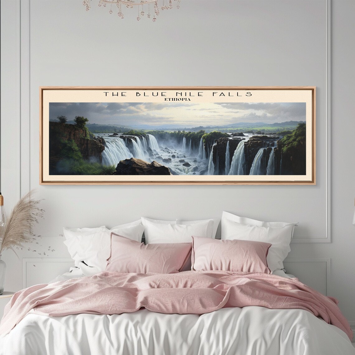 Blue Nile Falls Ethiopia Travel Poster, Panoramic Art - Image 4