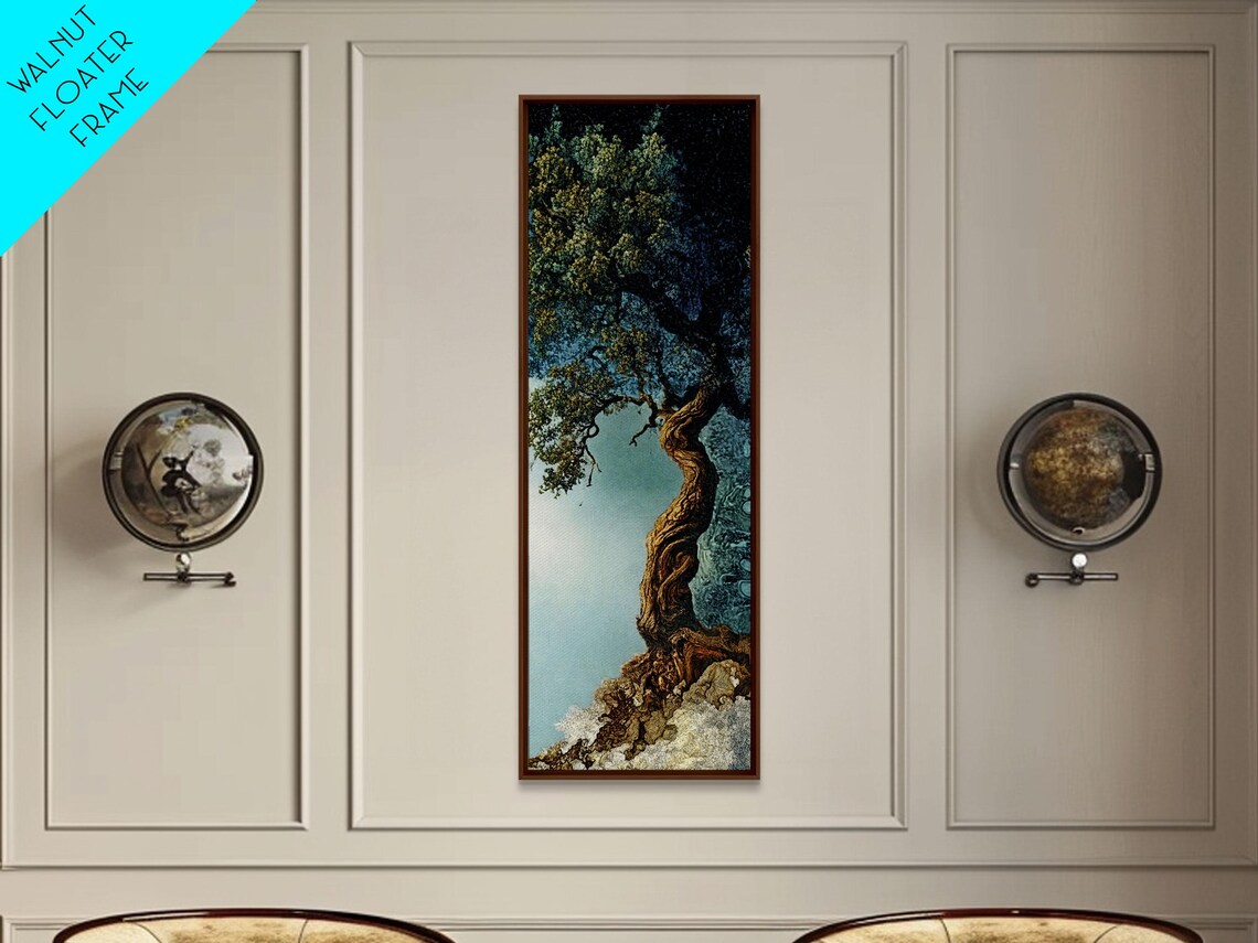 Detailed Oak Tree Rustic Earth Tones Wall Art Print - Image 2