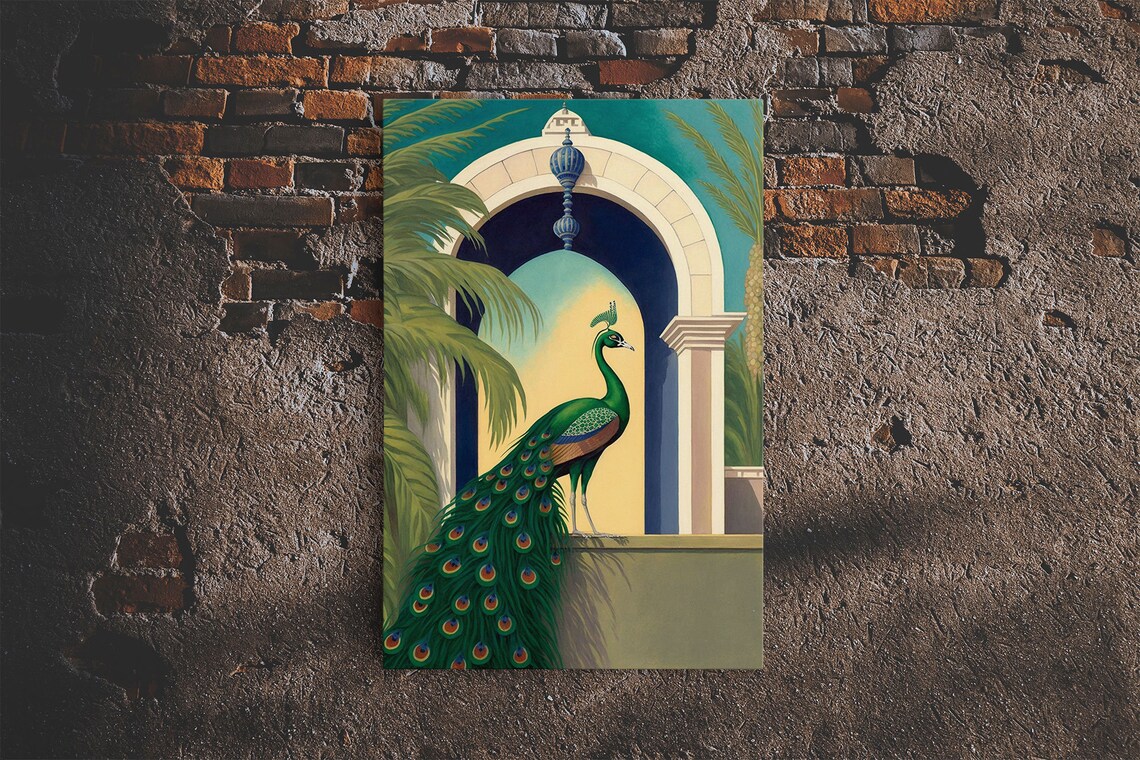 Watercolor Peacock Art Print, Colorful Wall Decor - Image 6
