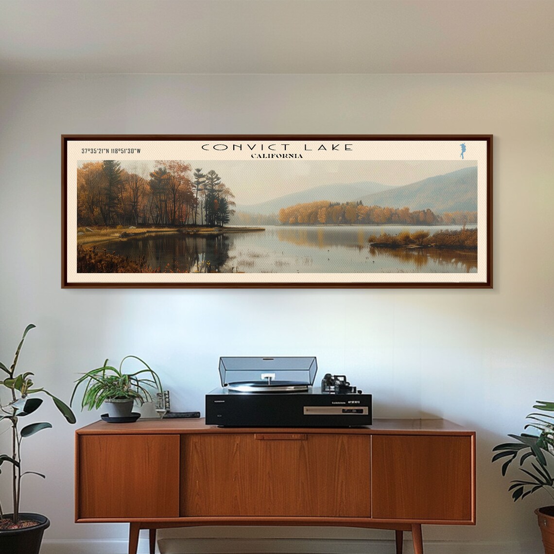 Convict Lake California Golden Aspen Autumn Reflection Travel Poster - Image 4