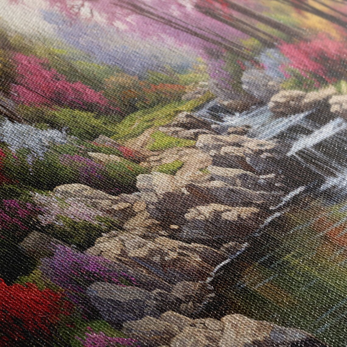 Spring Stream Landscape, Oil Painting Art Print - Image 2