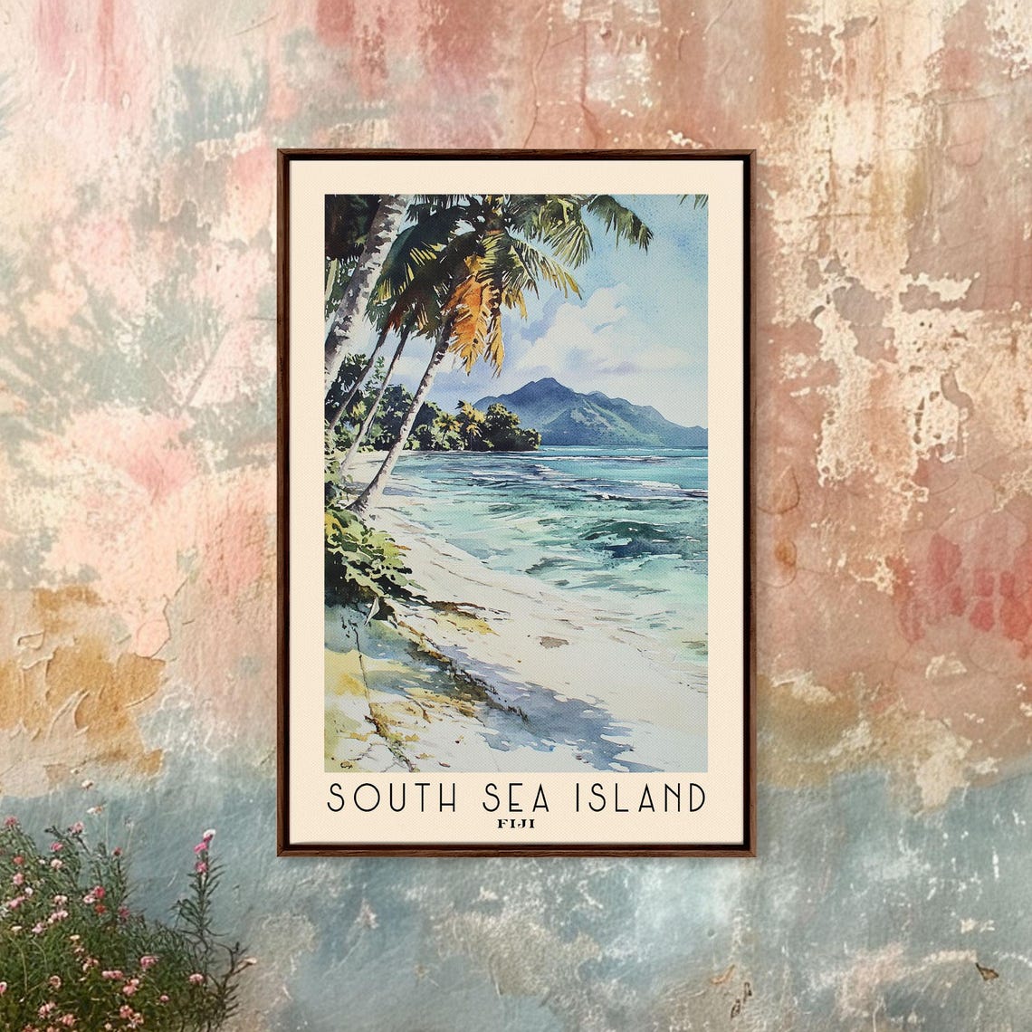 South Sea Island Fiji Watercolor Print Vacation Gift Fiji Wall Art Vacation Wall Art Vacatation Beach Decor Beach Or Lakehouse Art - Image 4