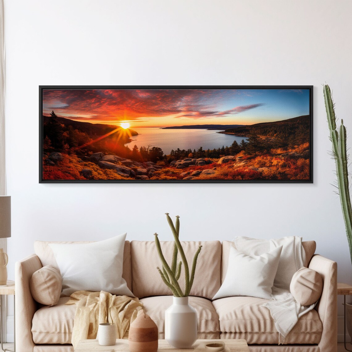 Acadia National Park Maine Sunrise Bay Rocky Shore Photography Print