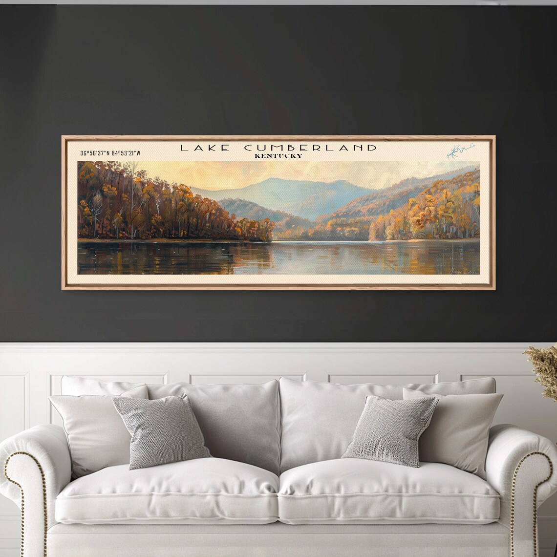 Cumberland Lake Travel Poster, Modern Nature Art - Image 2